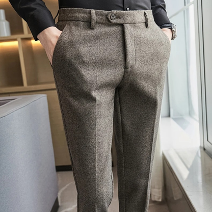Stylish Men's Tailored Wool Formal Pants