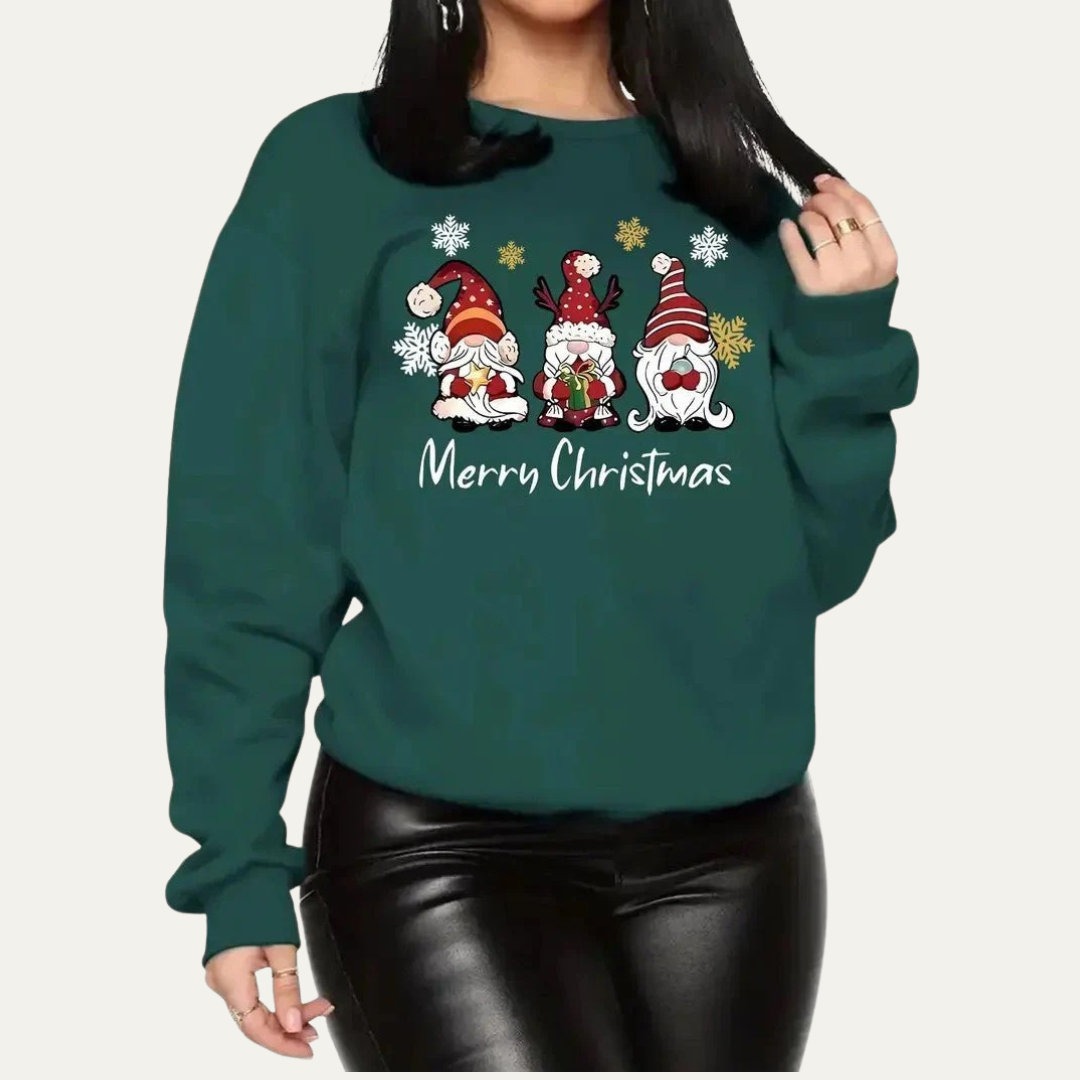 Fun Holiday Gnome Graphic Sweatshirt