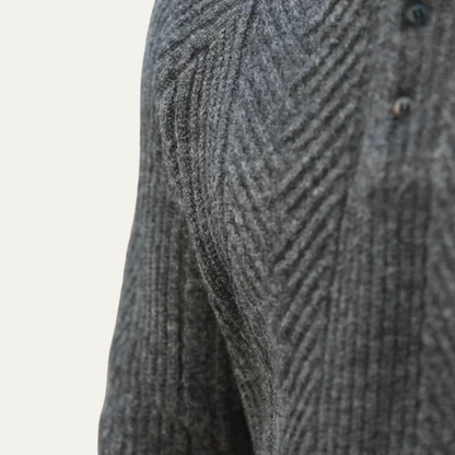 Men's Texture Knit Quarter Zip Sweater