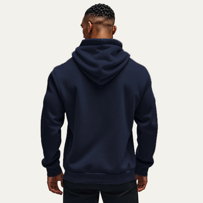 Men's Cozy Textured Bomber Jacket with Pocket Details