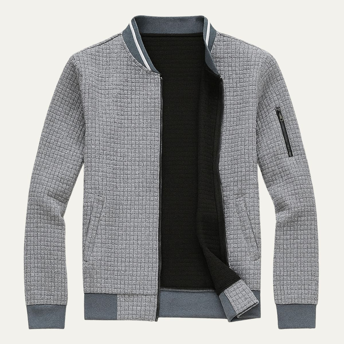 Relaxed Fit Quilted Zip Jacket