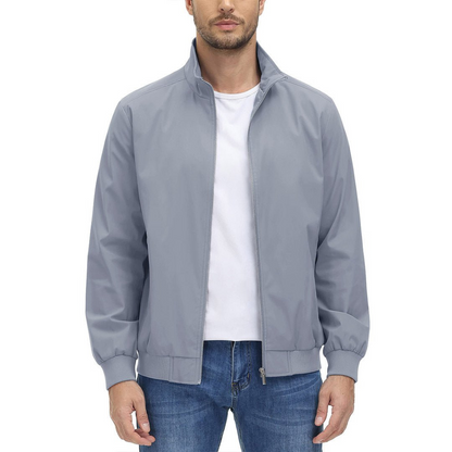 Slim Fit Zip Up Leather Jacket
