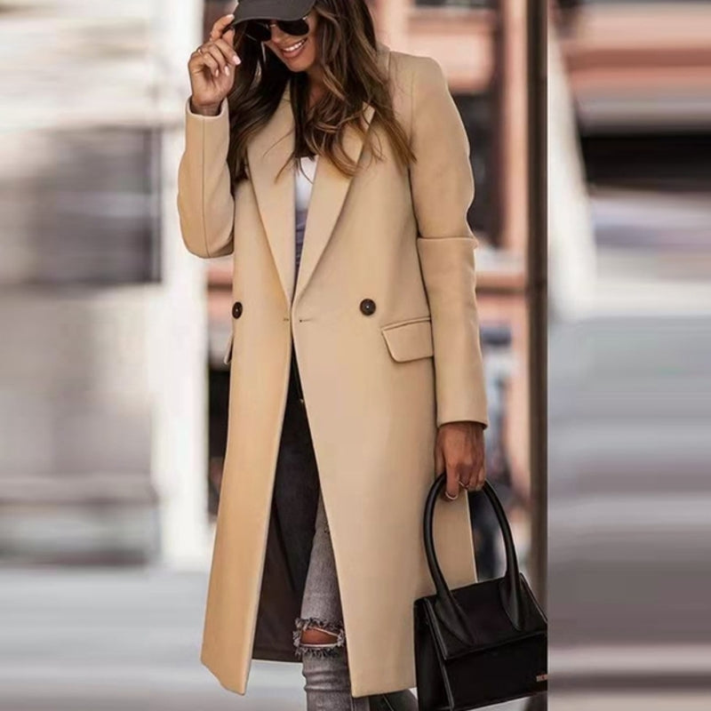 Timeless Ladies Raincoat with Button Down Front