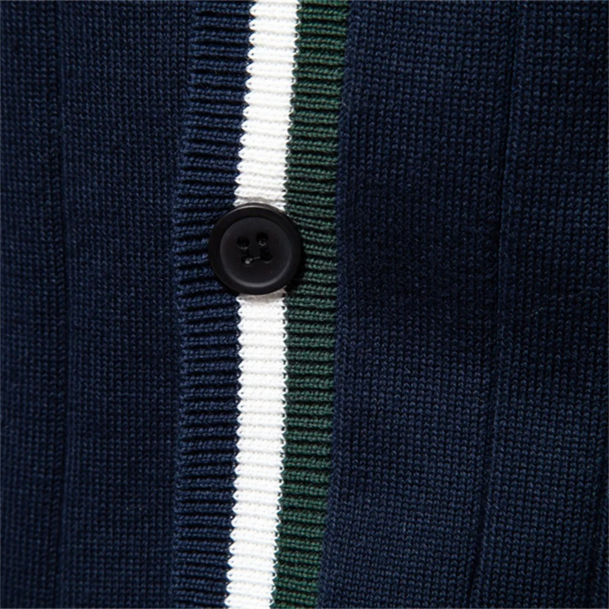Men's Skinny Fit Crew Neck Cotton Sweater Cardigan