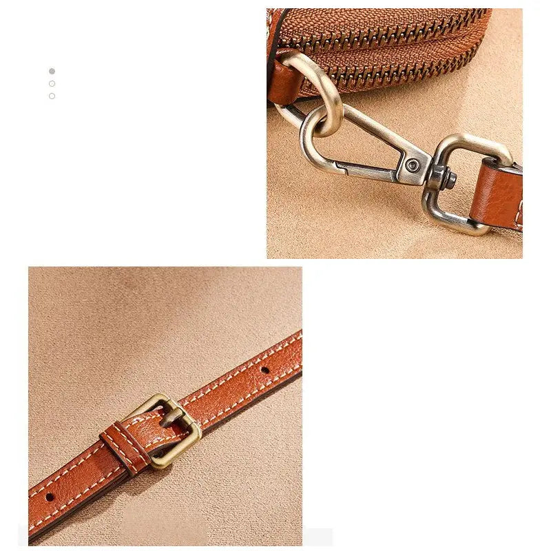 Stylish Leather Crossbody Bag – Small & Timeless
