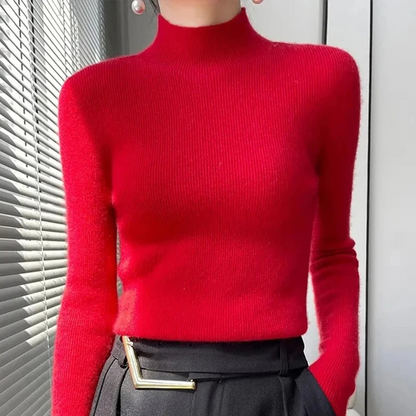 Cozy Fitted Ladies Wool Winter Sweater