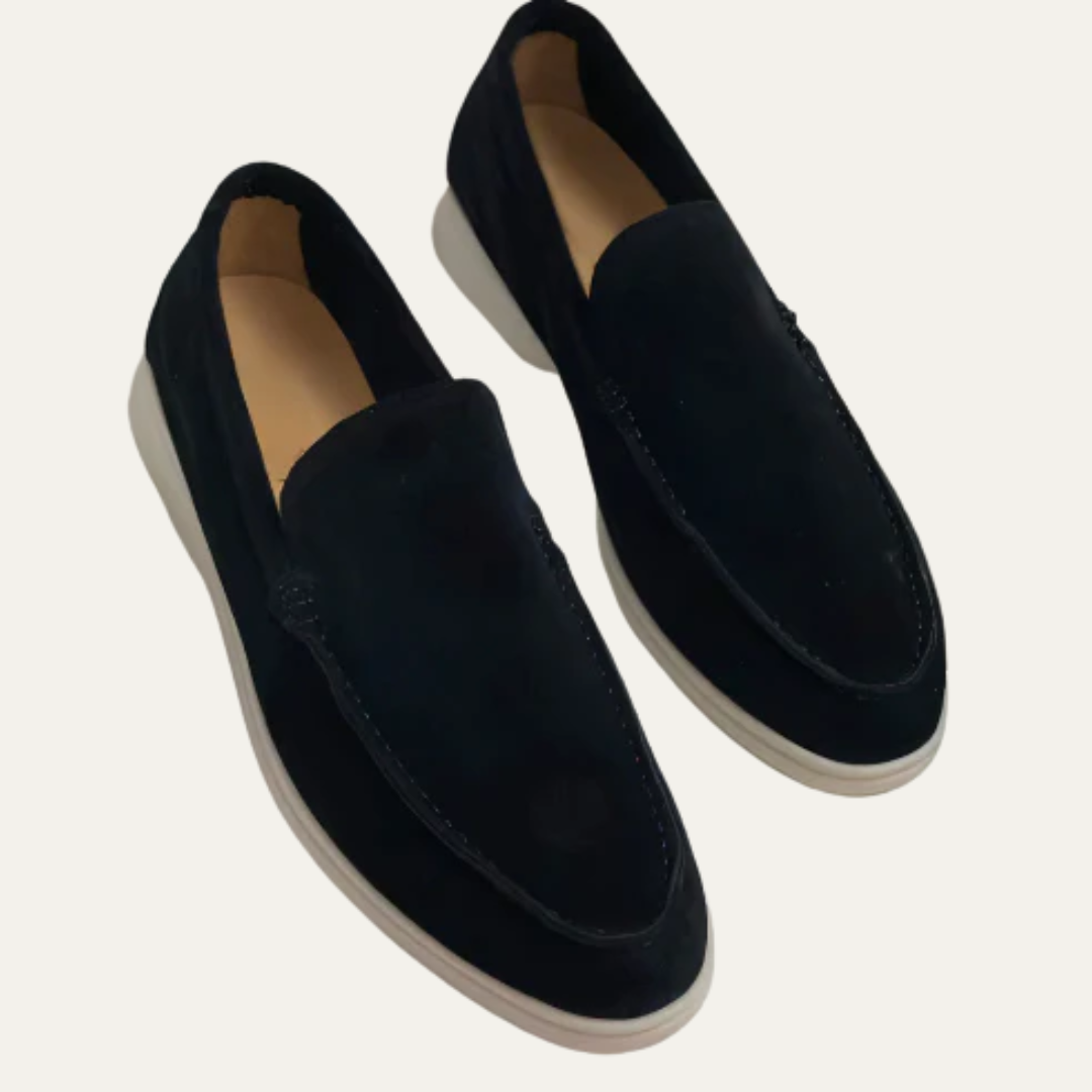 Simple Leather Slip On Shoes