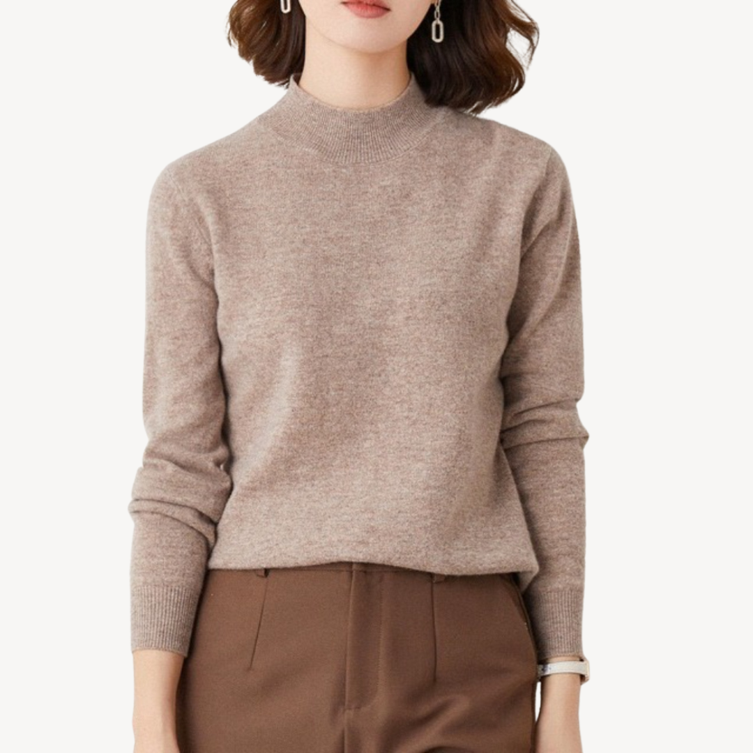Soft Crew Neck Cashmere Jumper For Women