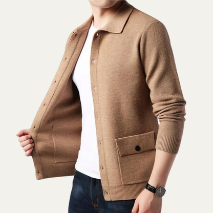 Men's Casual Button Cardigan Sweater