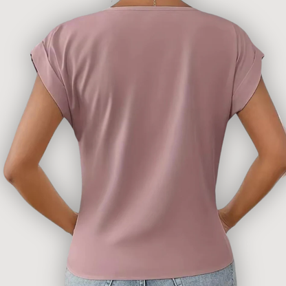 Elegant V Neck Feminine Blouse