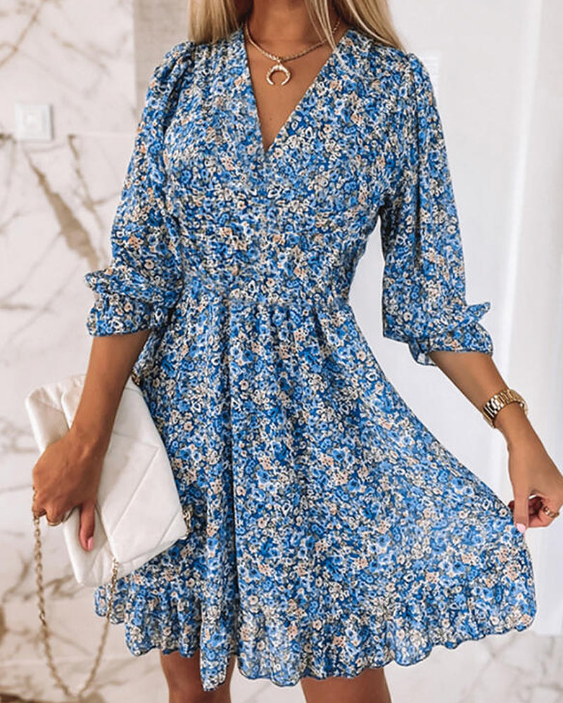 Comfortable Summer Dress for Women with Ruffle Sleeves