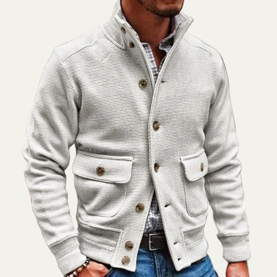 Cozy Crew Neck Sweater Jacket