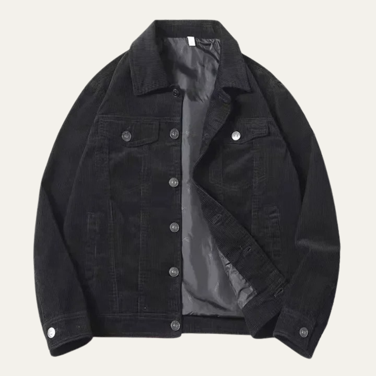 Rugged Denim Trucker Jacket with Traditional Pockets