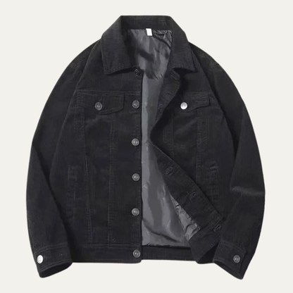 Rugged Denim Trucker Jacket with Traditional Pockets
