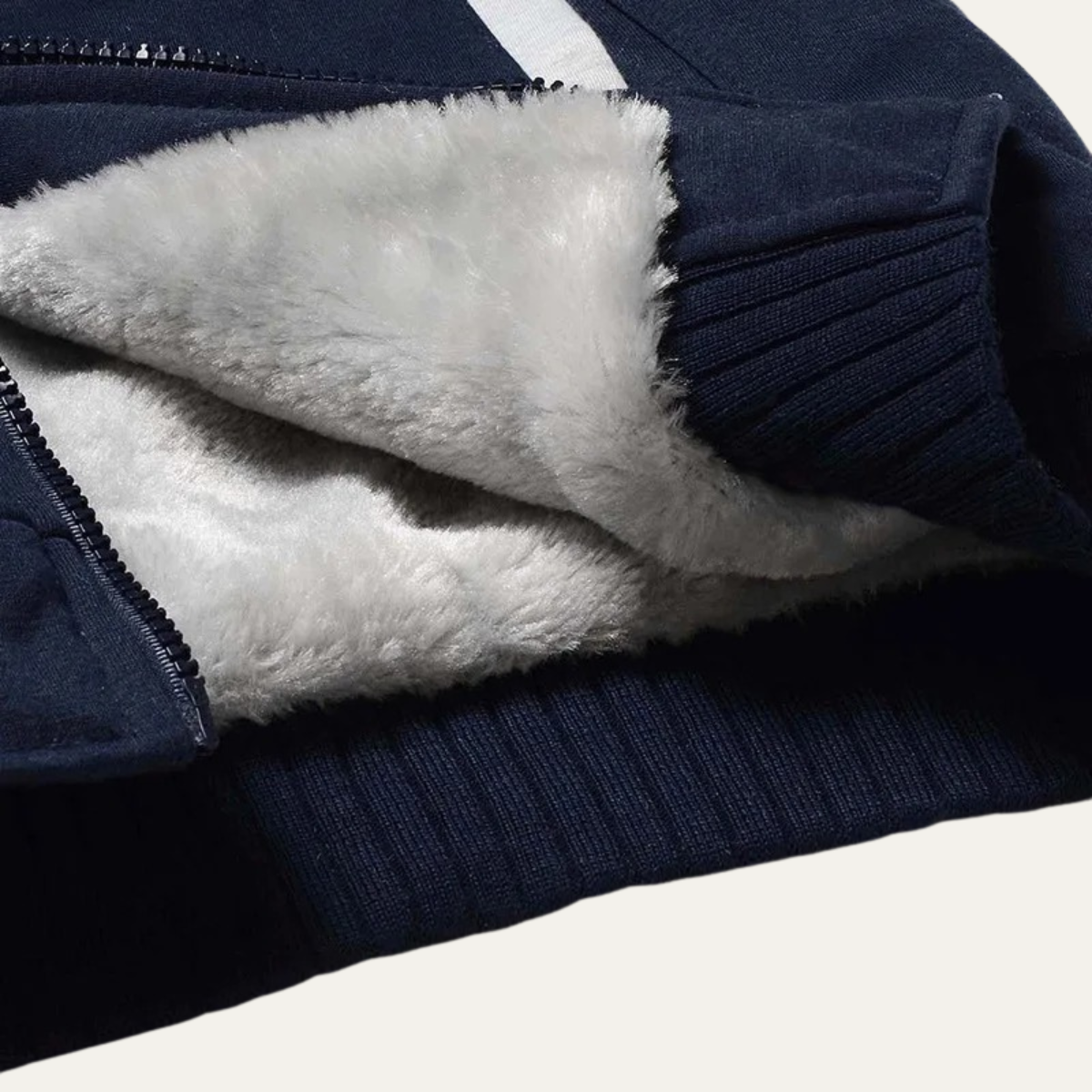 Warm Men's Fleece Hoodie with Sherpa Lining