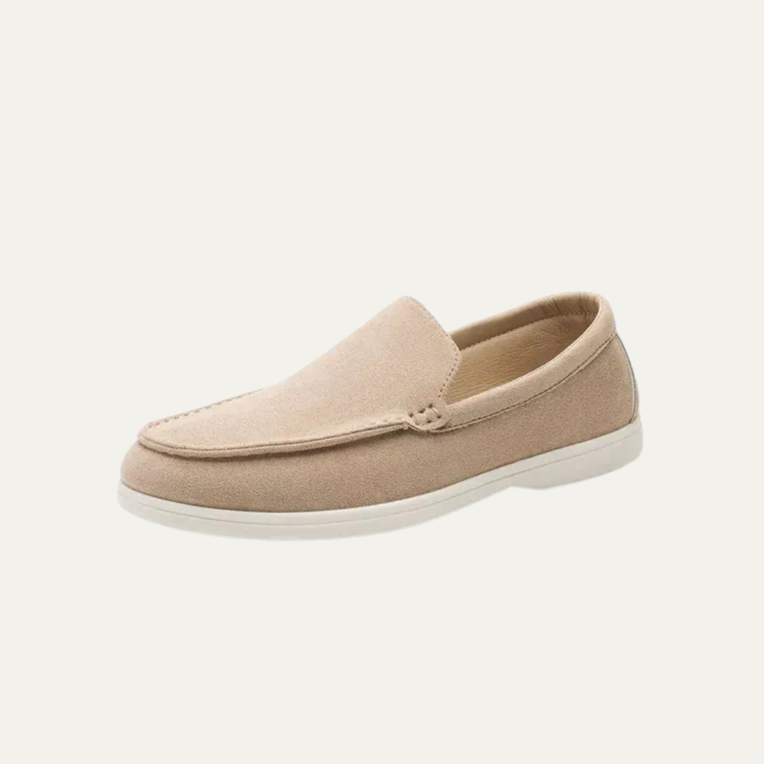 Men's Simple Leather Slip On Loafers Shoes