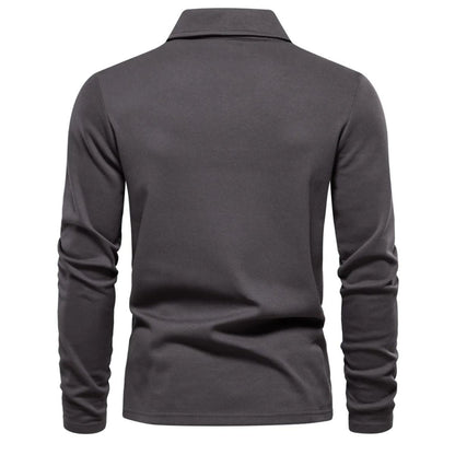 Classic Casual Men's Cotton Long Sleeve Shirt
