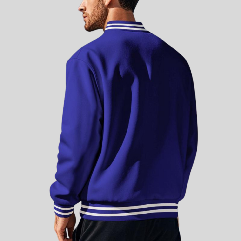 Men's Retro Sports Snap Jacket