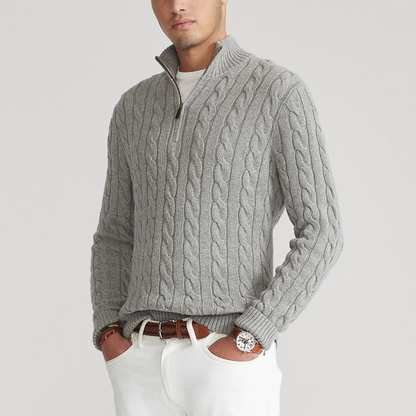 Classic Luxury Men's Half Zip Sweater - OutfitLondon