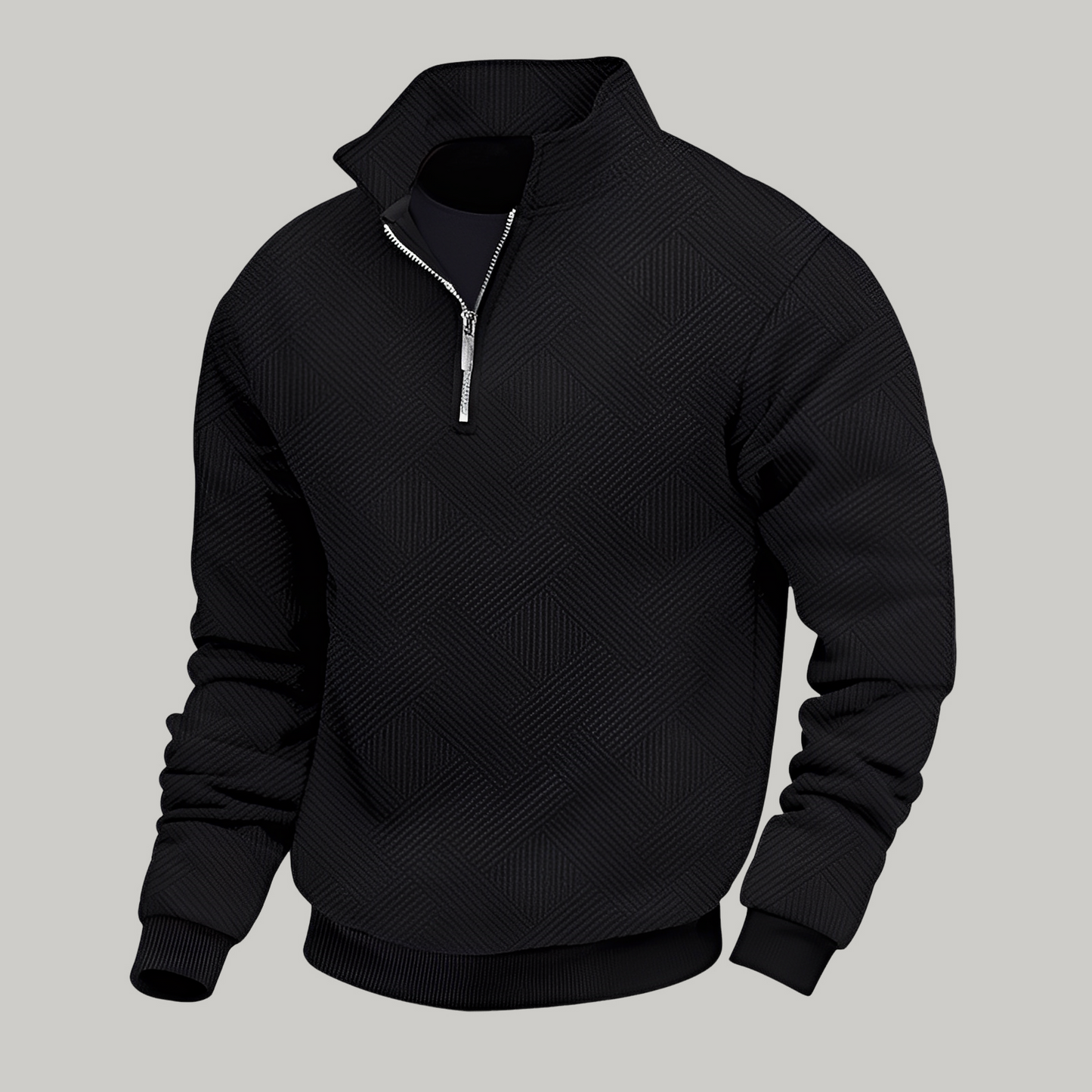 Relaxed Fit Half Zip Sweater