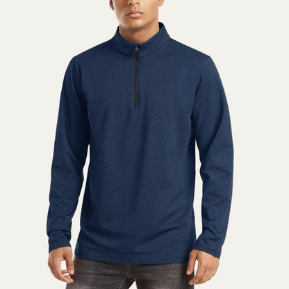 Men's Performance Quarter Zip Polo Shirt