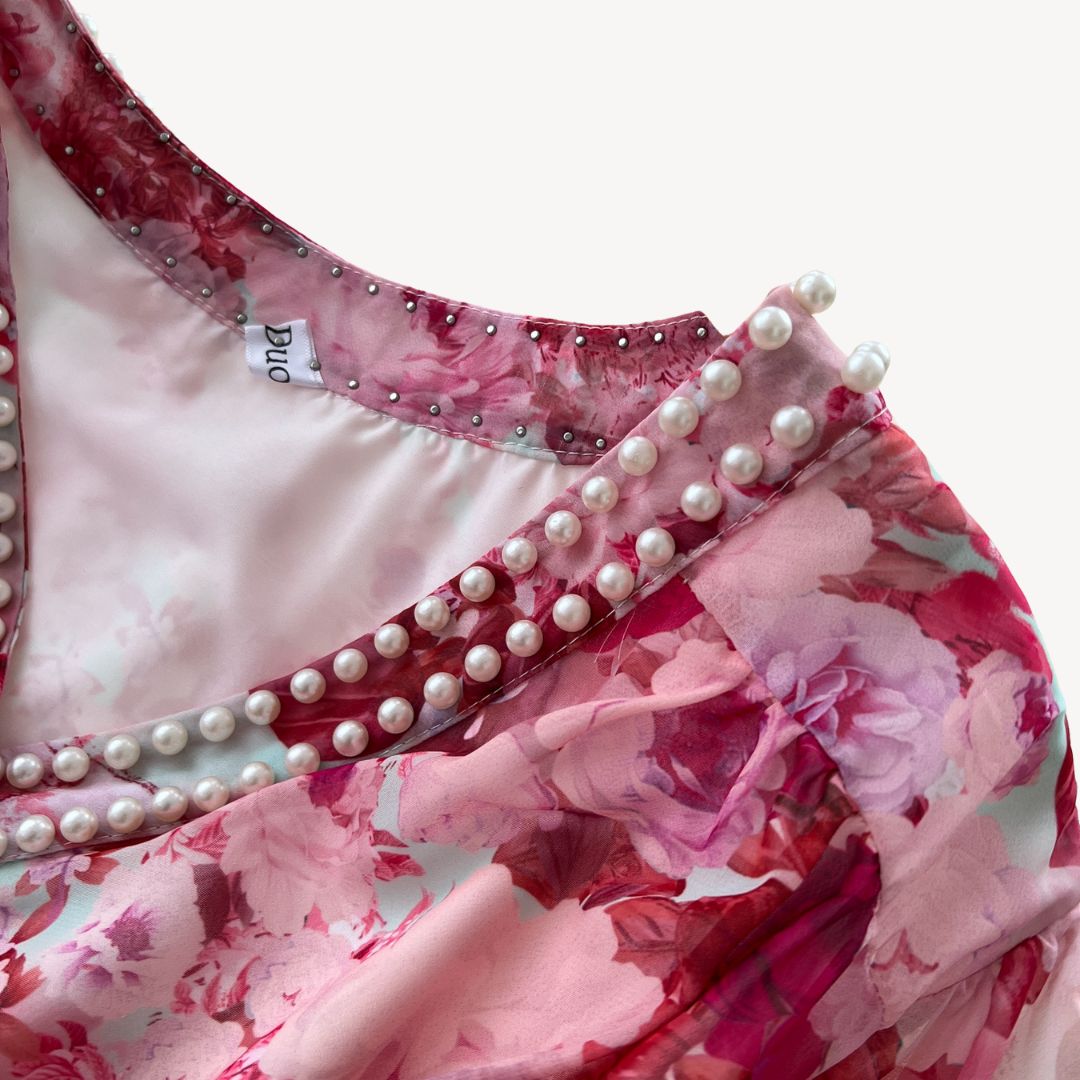 Ladies Pretty Floral Floor Length Dress