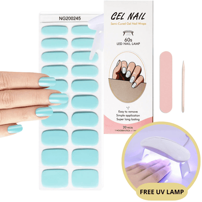 Nail Art Sticker Kit with LED Light