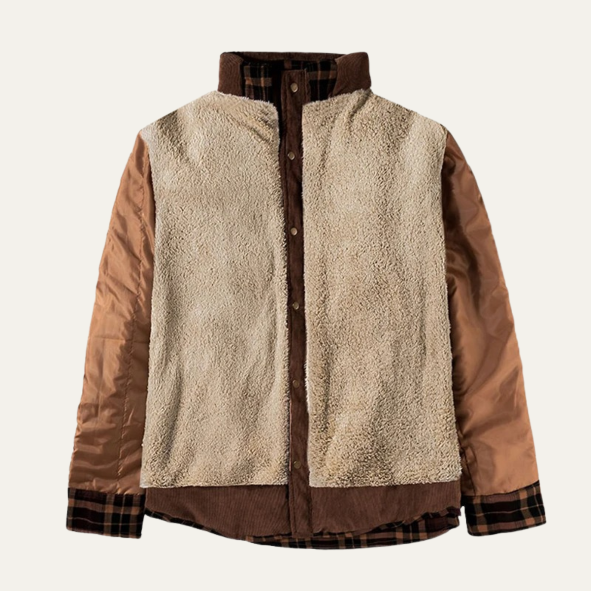 Warm Mens Fleece Hooded Jacket with Thick Lining