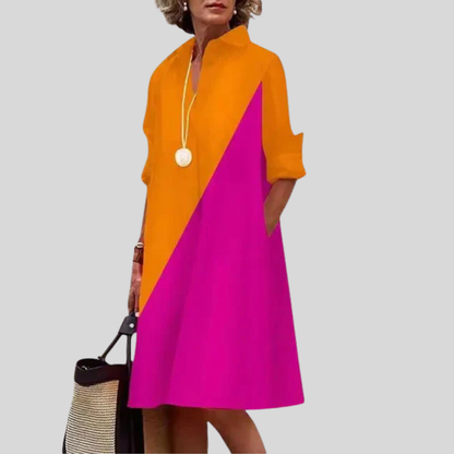 Chic Women's Dress With Side Pockets