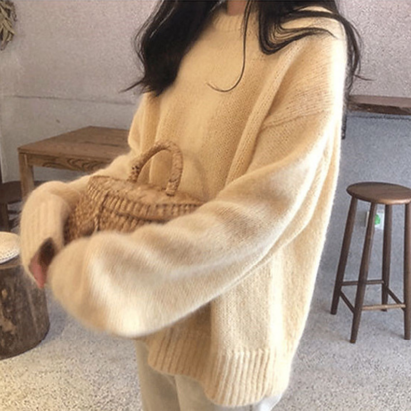 Comfy Crew Neck Long Sleeve Sweater