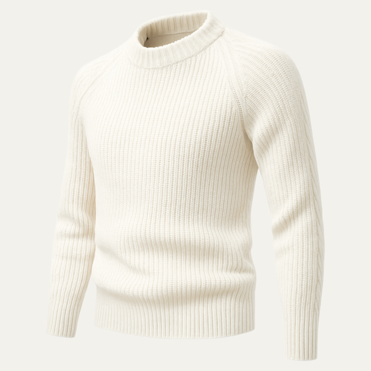 Men's Crew Neck Thick Cable Knit Jumper Sweater