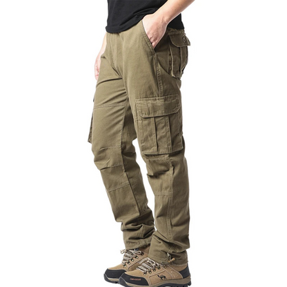 Comfortable Fit Cargo Pants with Stretch Waist