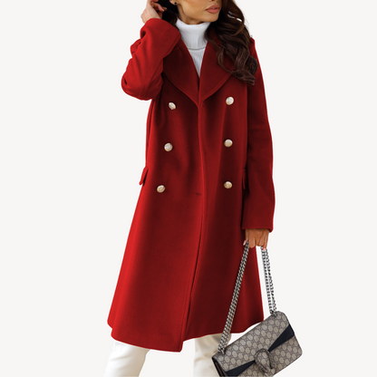 Luxurious Ladies Long Wool Trench Coat