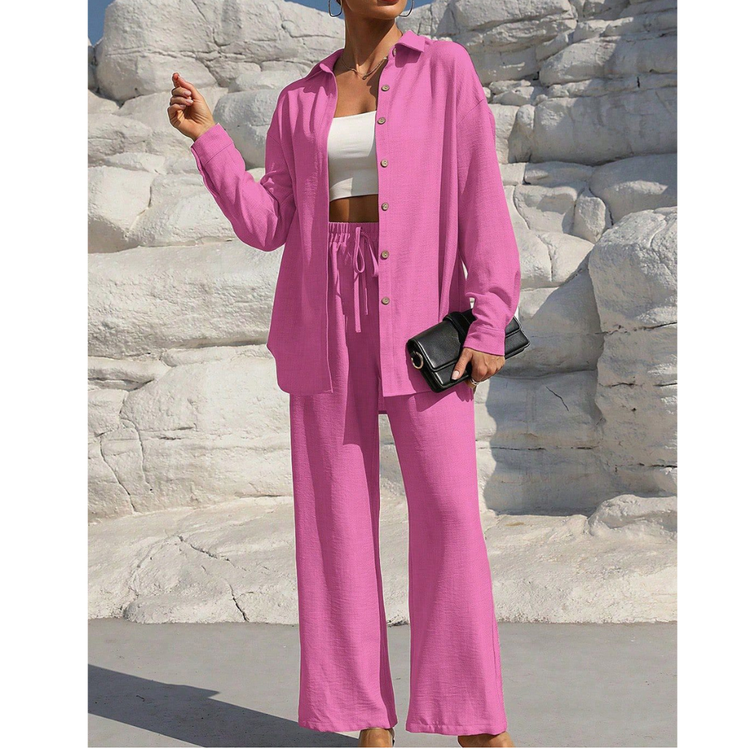 Soft Cotton Long Sleeve Top and Pant Set
