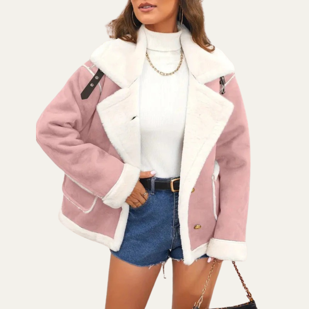 Short Faux Leather Biker Jacket