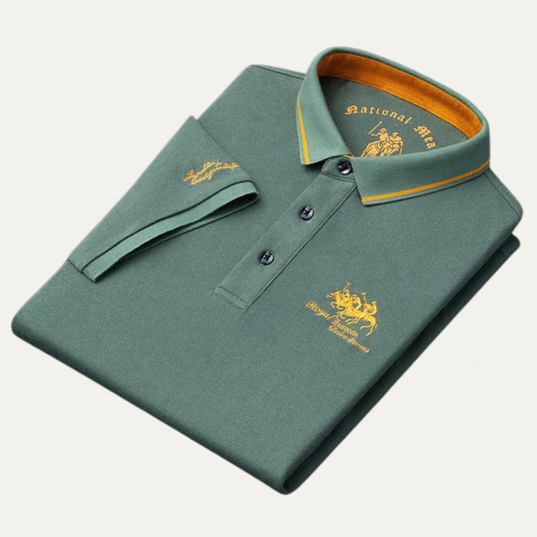 Sporty Polo Shirt for Men with Colorful Detailing