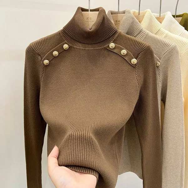 Soft Women's Relaxed Fit Turtleneck Jumper - OutfitLondon