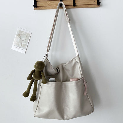 Big Spacious Tote Bag Soft Faux Leather