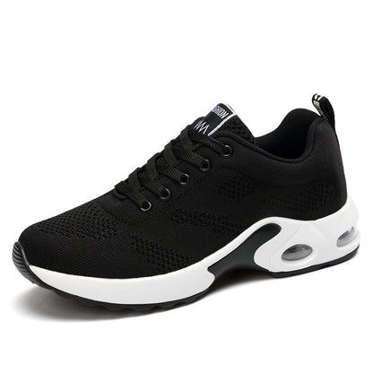 Women's Lace-up Fabric Flat Heel Sneakers