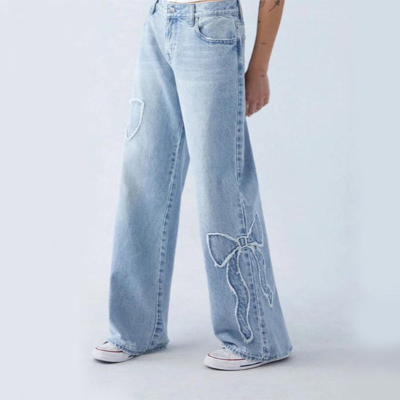 Relaxed Fit Women's Elastic Waist Jeans - OutfitLondon