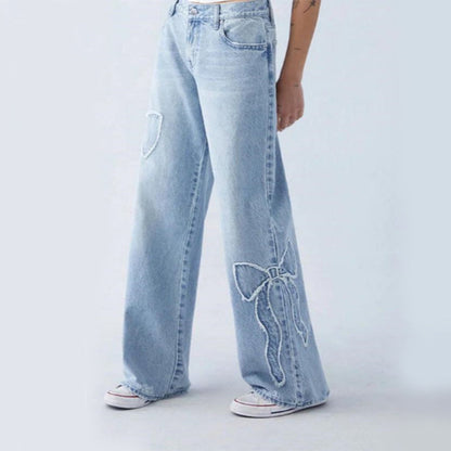 Relaxed Fit Women's Elastic Waist Jeans