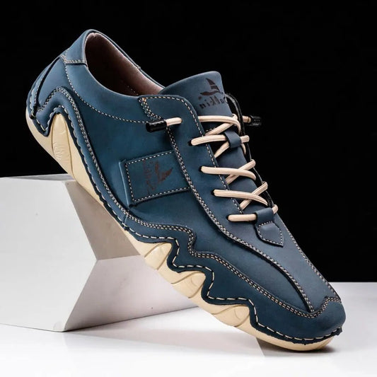 Men's Comfortable Lace Up Sneakers with Contrast Details - OutfitLondon