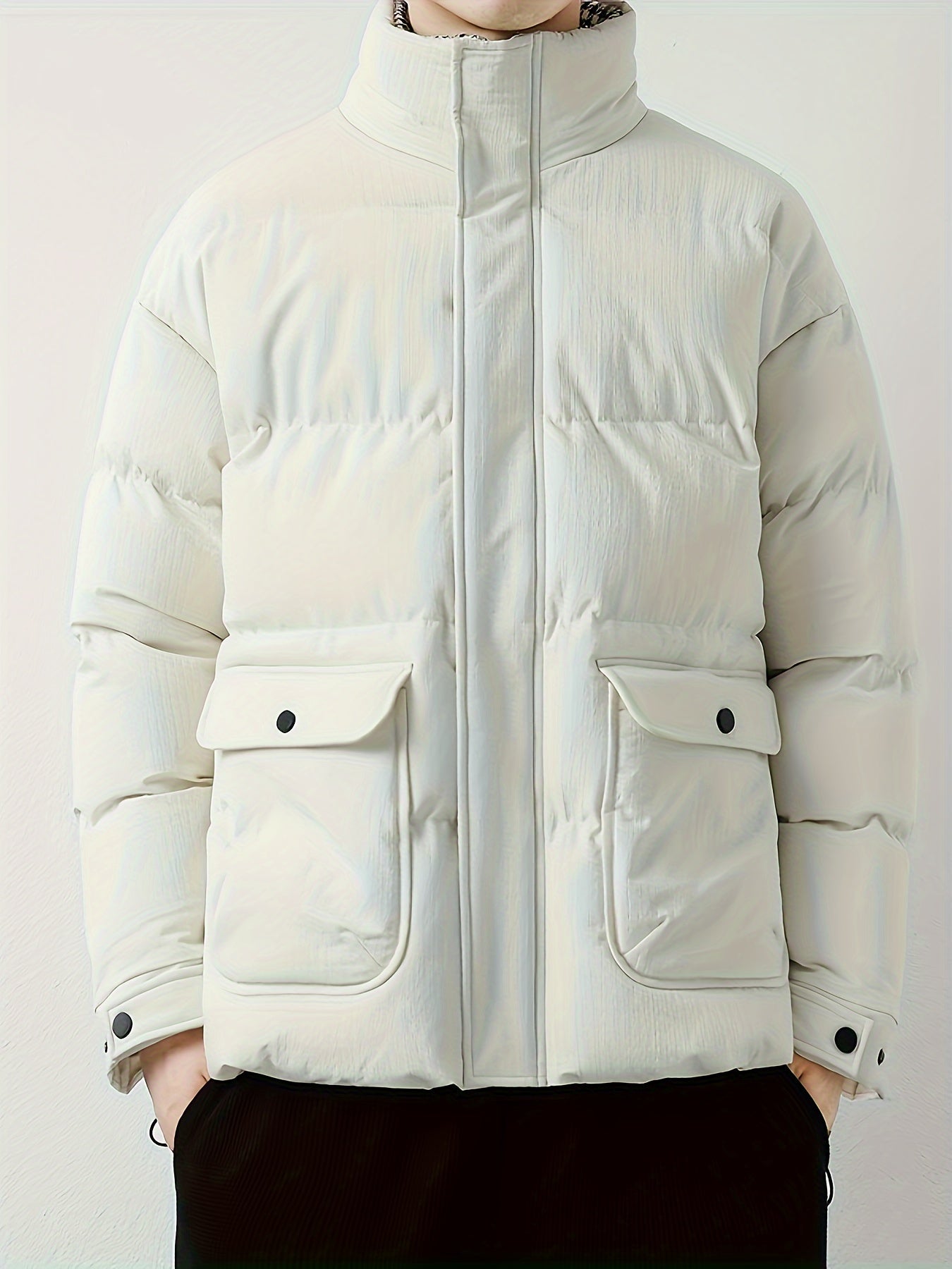 Warm Insulated Black Parka Men's Winter Jacket - OutfitLondon