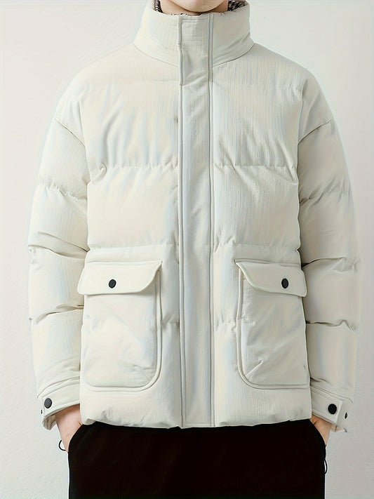 Warm Insulated Black Parka Men's Winter Jacket - OutfitLondon