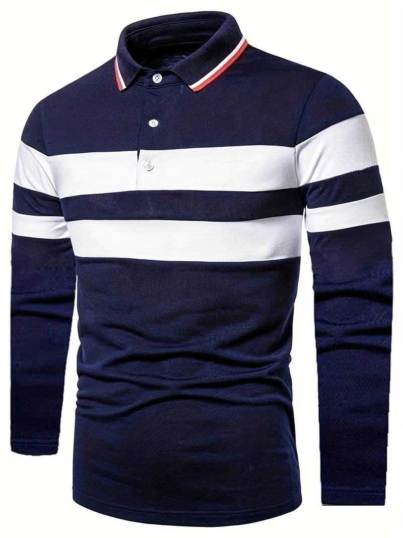 Relaxed Fit Men's Color Block Shirt