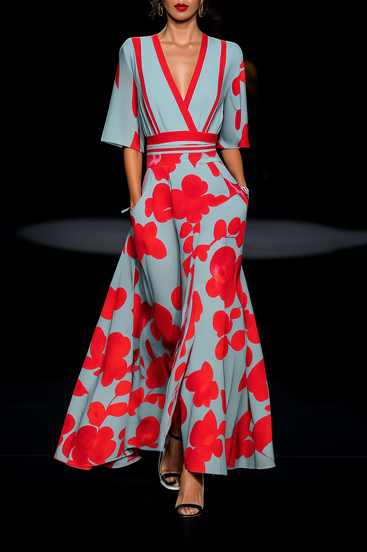 Women's Floral Maxi Summer Dress - OutfitLondon