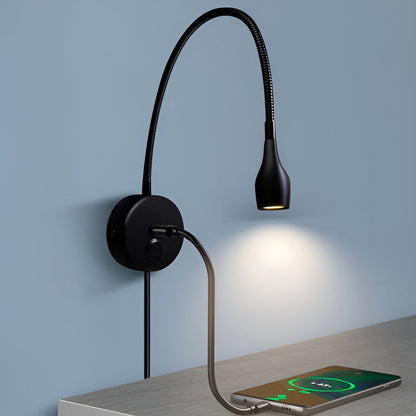 Stylish Flexible Wall Reading Lamp with Dimmable Touch Control