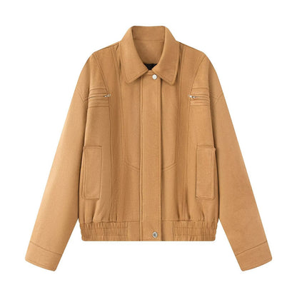 Women's Retro Leather Cropped Biker Jacket