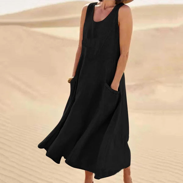 Elegant Summer Linen Dress