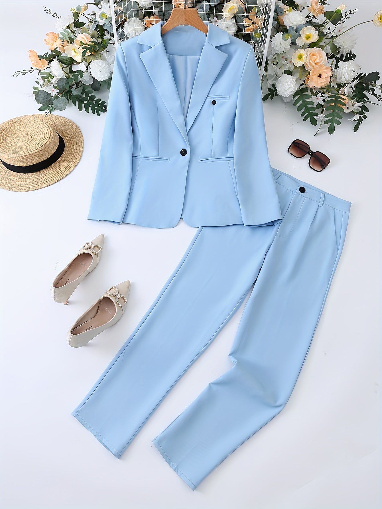 Elegant Women's Lapel Collar Blazer